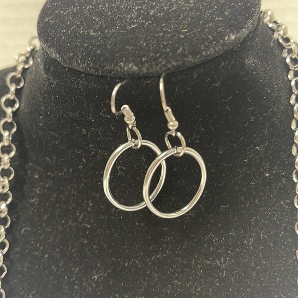 𝅺silver Necklace with rings - Picture 6 of 8